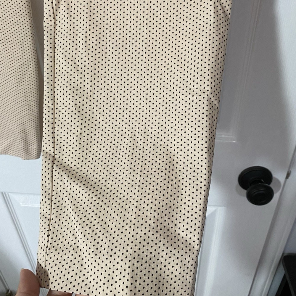 Dalia Women's Swiss Polka Dot Dress Pants‎ Light Pink Black Size 14 NWT - Picture 2 of 7
